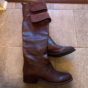 Nine West Brown Winter Boots Leather
